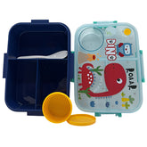 Kids Dinosaur Lunch Box with Compartments and Spoon